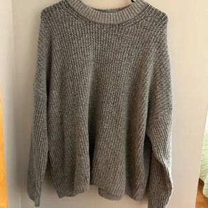 Cozy Chunky Knit Crewneck Sweater - Gray